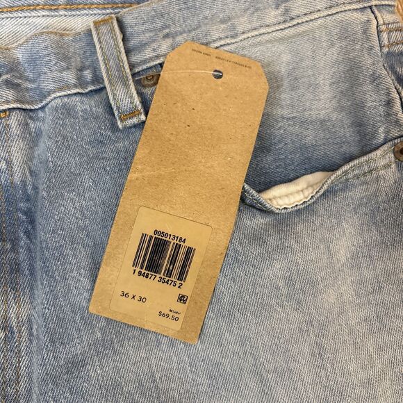 Levis 501 Original Stretch Button Fly Jeans Light Wash 36X30 NEW NWT - Picture 10 of 14